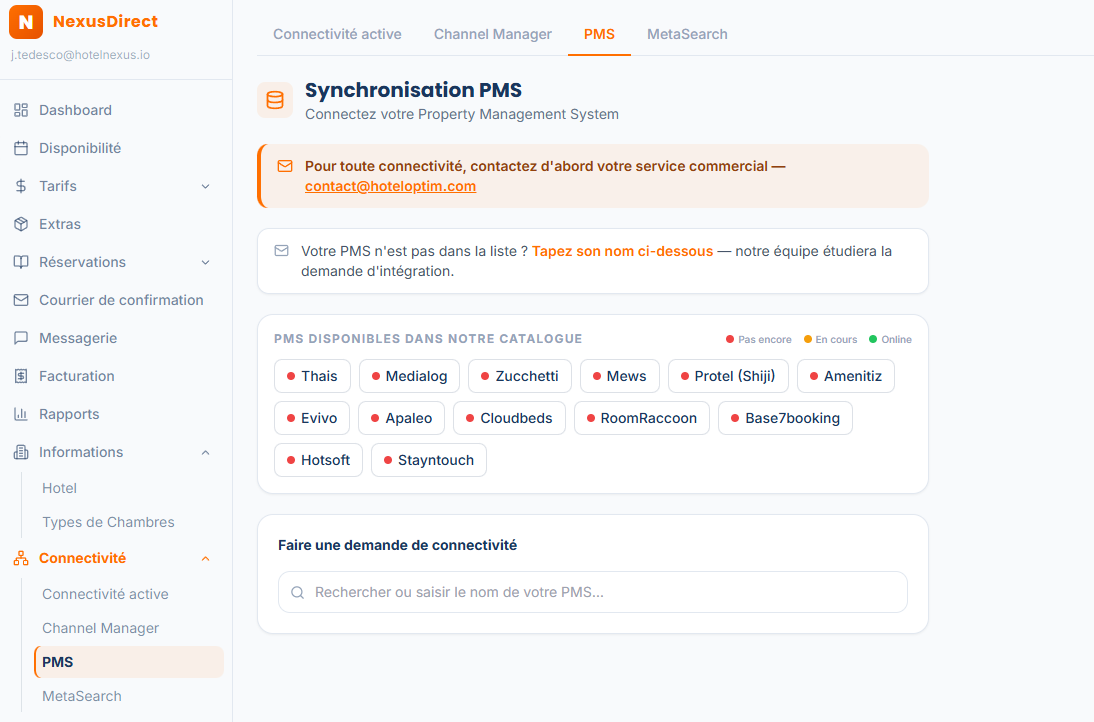 Extranet Sejora — Calendrier tarifaire visuel